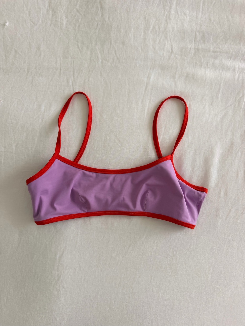 Uniqlo Lavender Bralette with Red Trim
